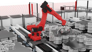 Paletizace hliníkových kol Paletizace hliníkových kol